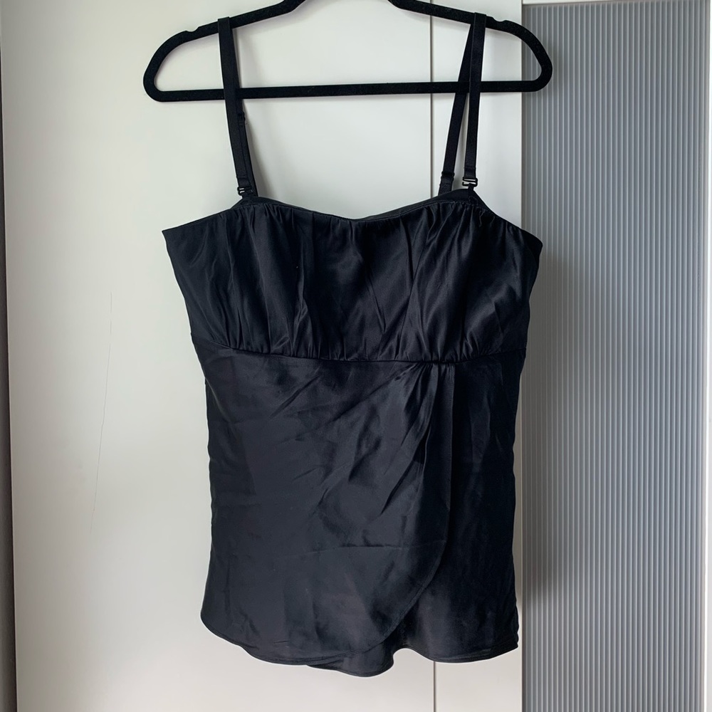 Black silk top